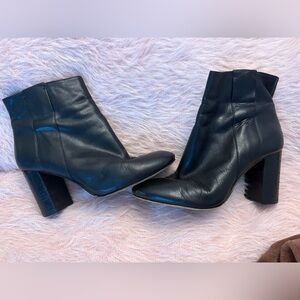 Black Leather Upper Boots Nine West